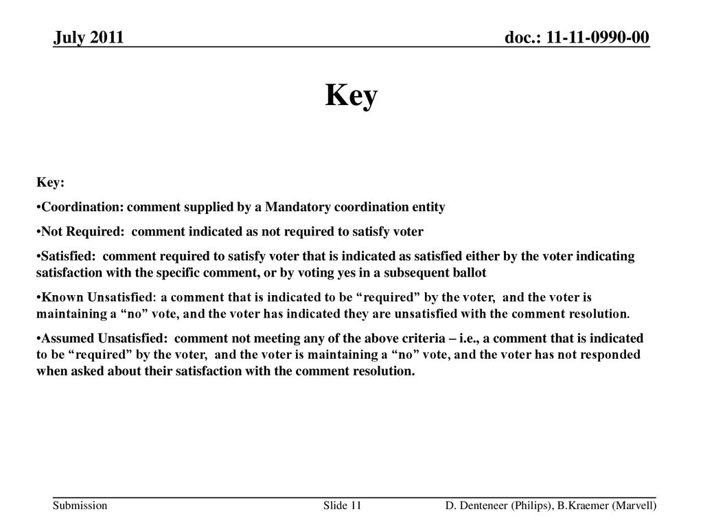 Key July 2011 June 2009 November 2008 doc.: IEEE /0674r0