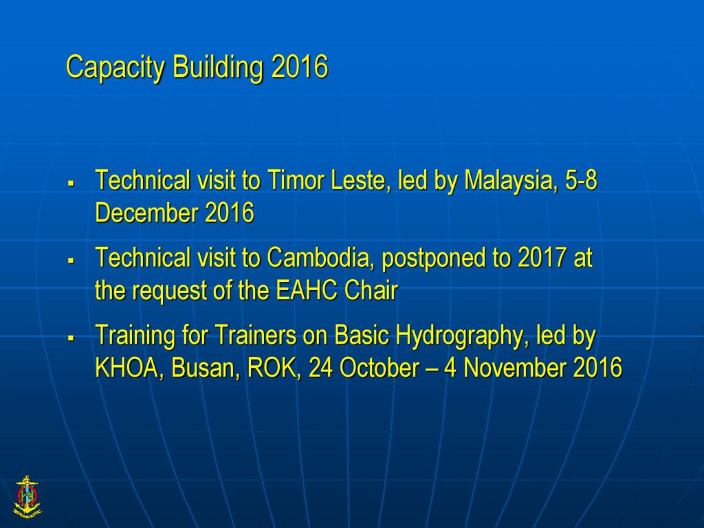 Capacity Building 2016 Technical visit to Timor Leste, led by Malaysia, 5-8 December