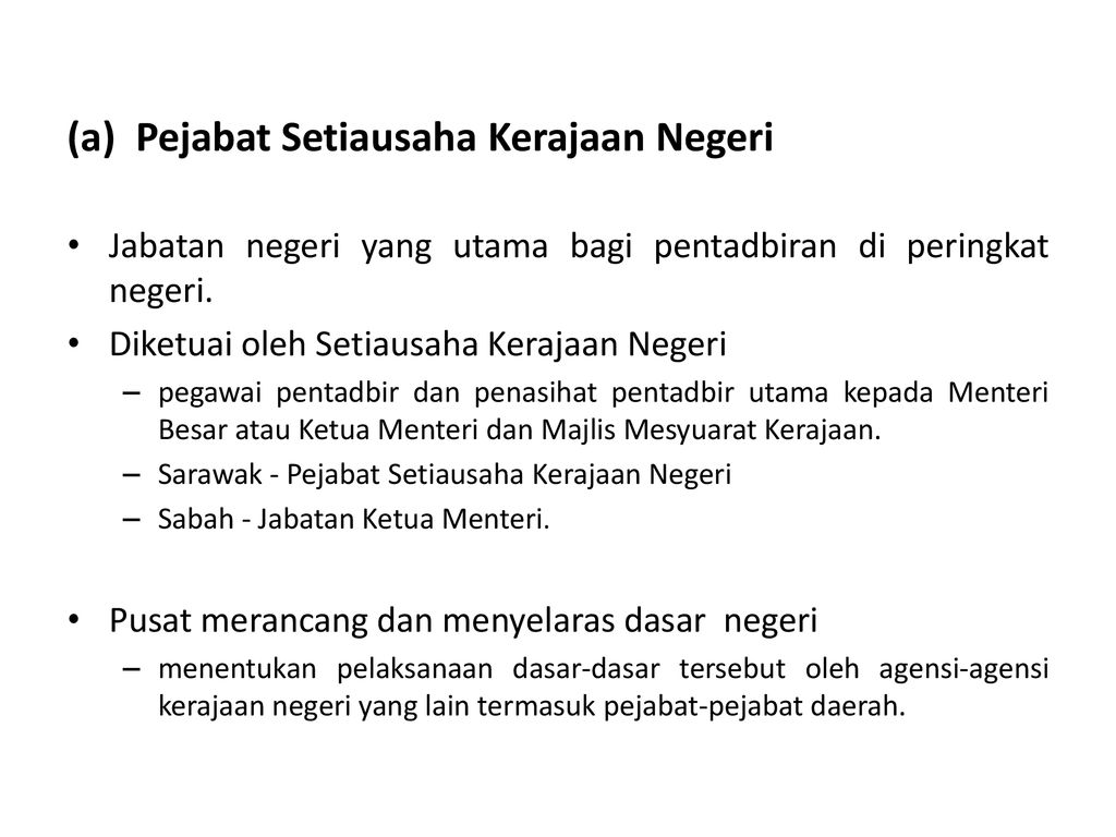 BAB 9 JENTERA PENTADBIRAN KERAJAAN PERSEKUTUAN DAN NEGERI DI 