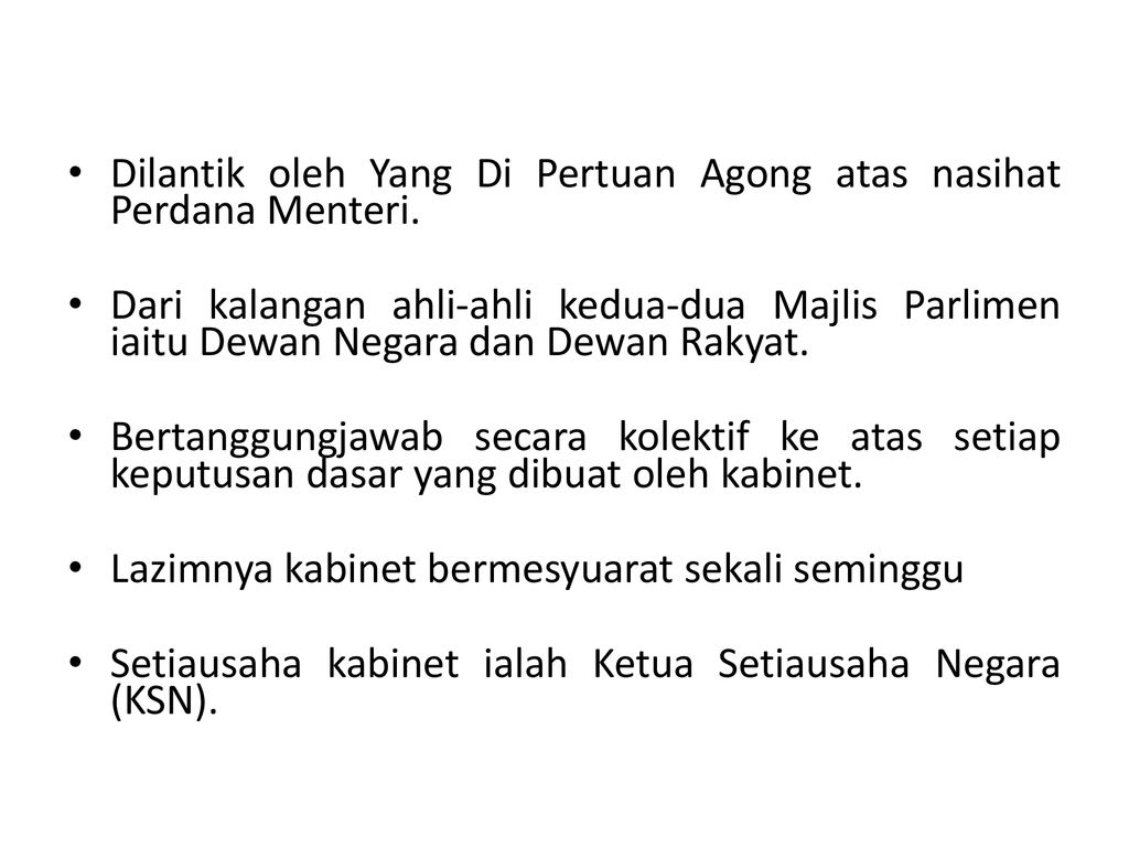 Bab 9 Jentera Pentadbiran Kerajaan Persekutuan Dan Negeri Di Malaysia Ppt Download