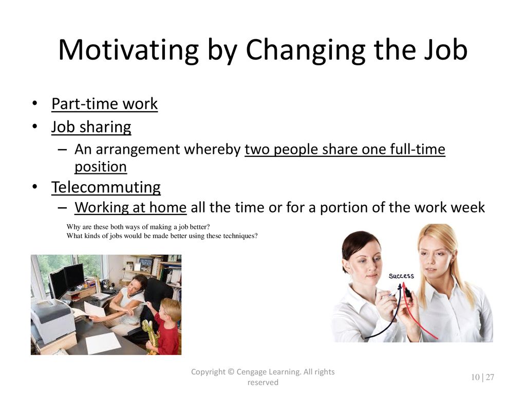 Motivating by Changing the Job