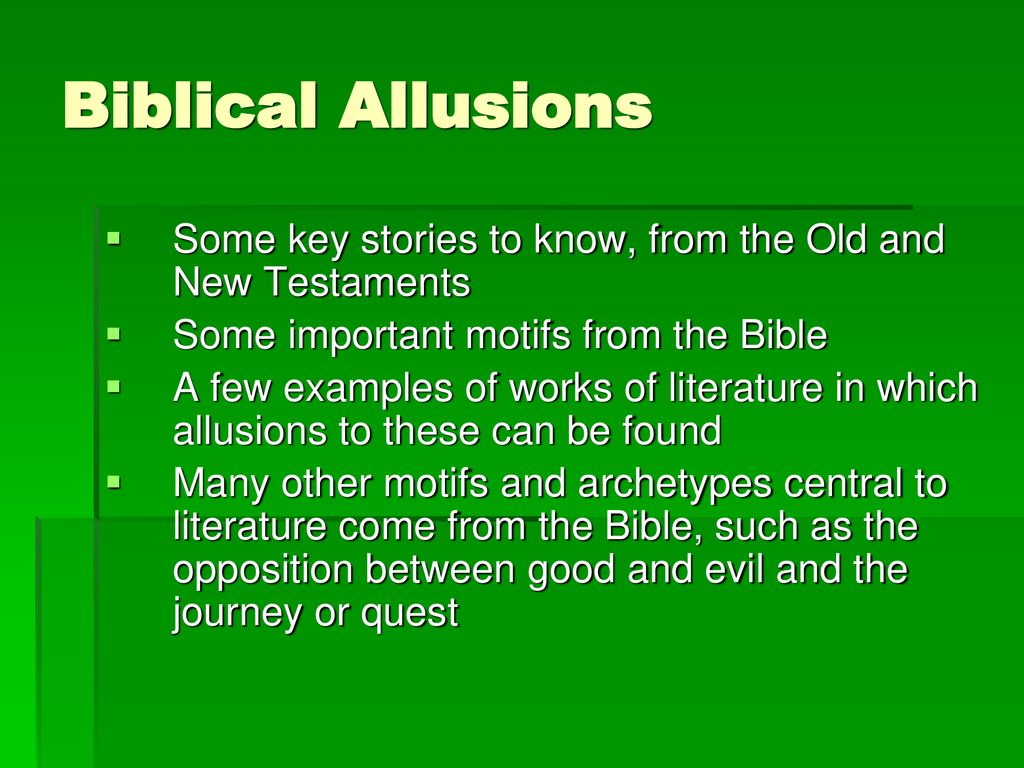 Understanding Biblical and Mythological Allusions - ppt download