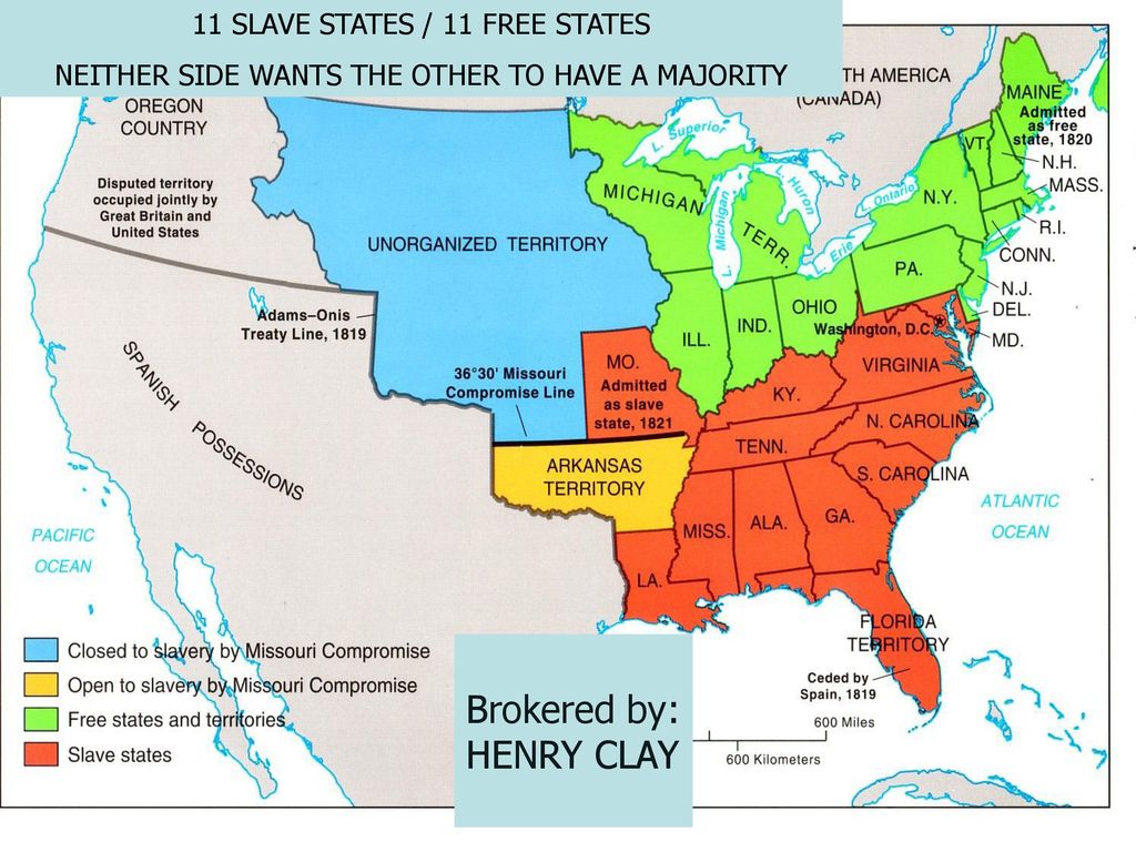 Missouri Compromise Brokered by: HENRY CLAY