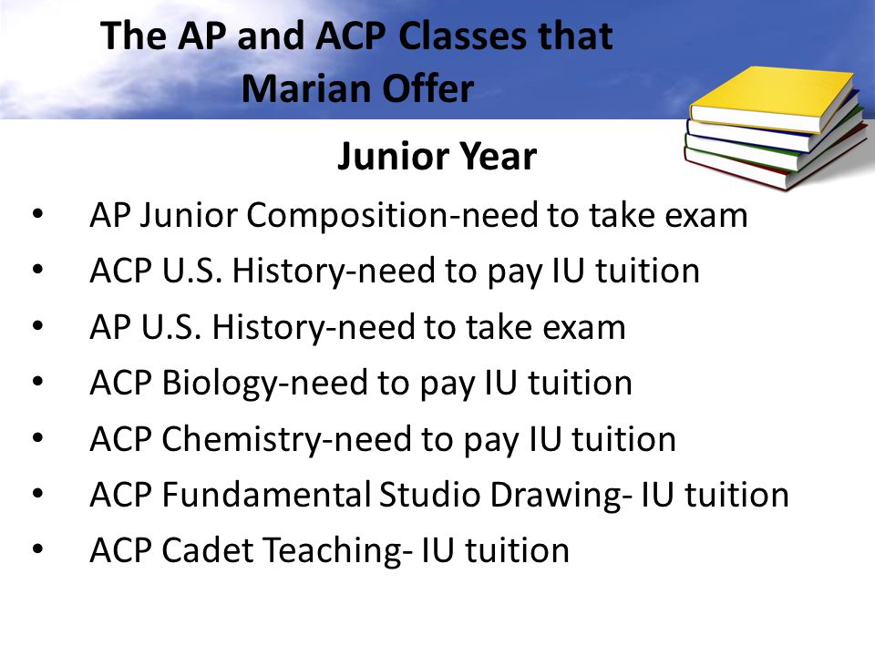 The AP and ACP Classes that Marian Offer