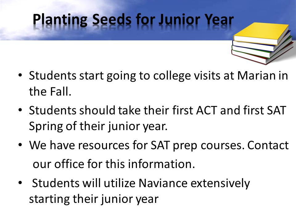 Planting Seeds for Junior Year