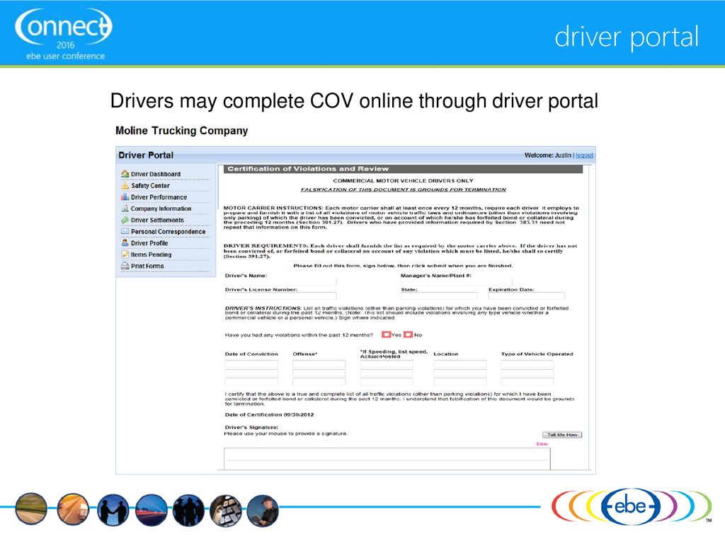 quality drive away driver portal