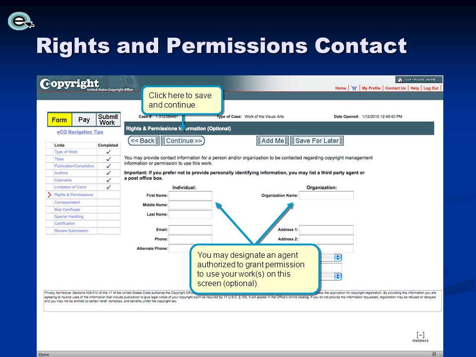 Rights and Permissions Contact