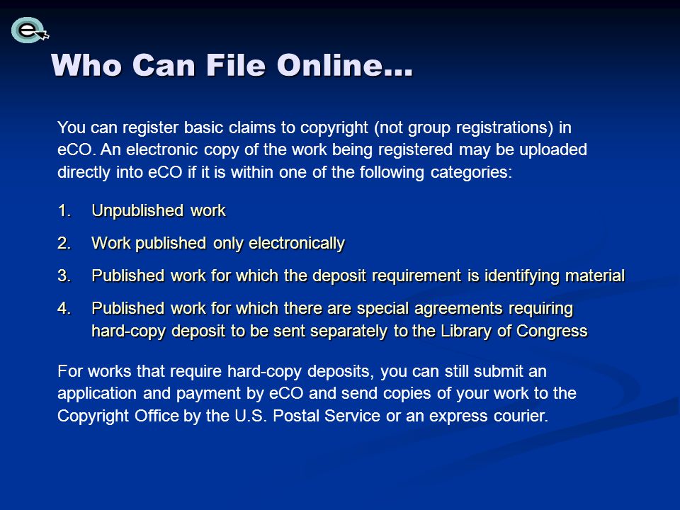 Who Can File Online…