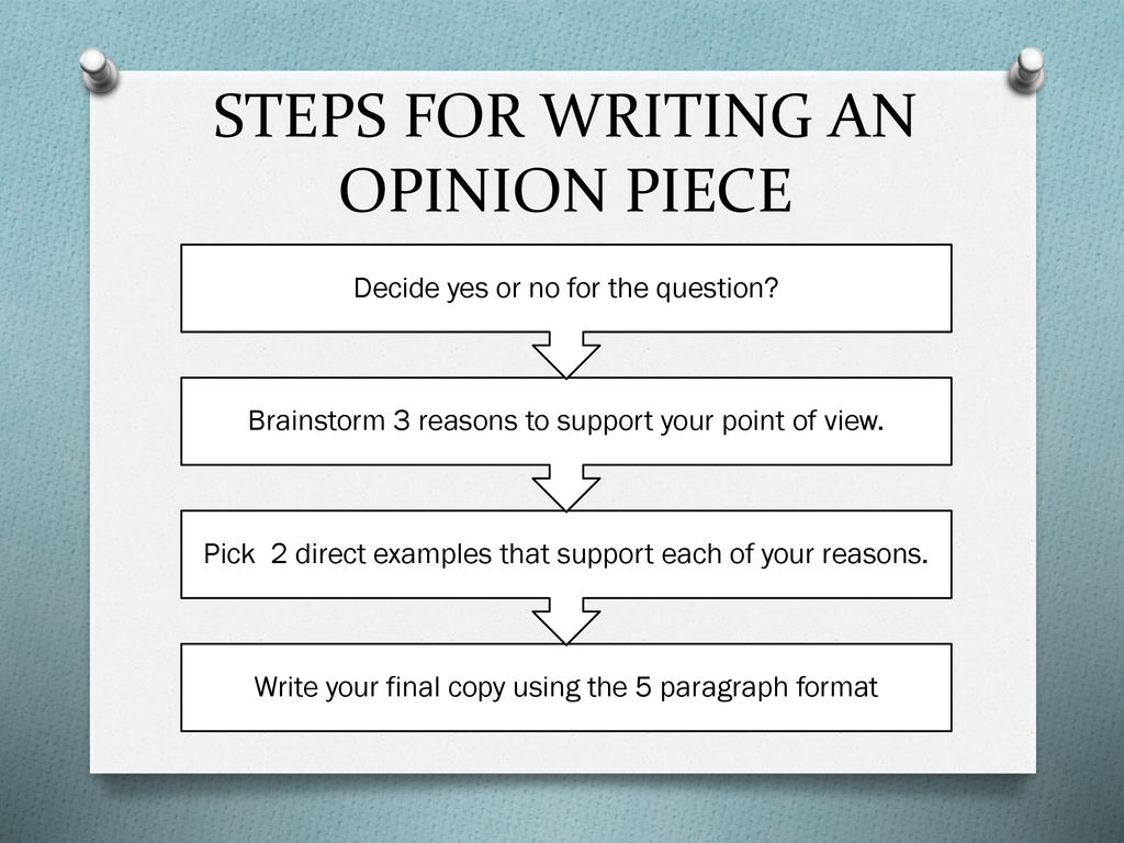 how to write an opinion piece example