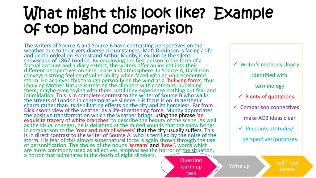 English Language Paper 2 To Reflect On Our Assessment Next Steps And Try To Improve Our Responses For The Everest Paper Question Warm Up Task Write Up Ppt Download
