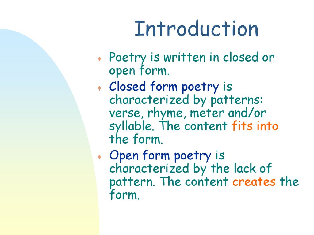 Poetic forms ppt download
