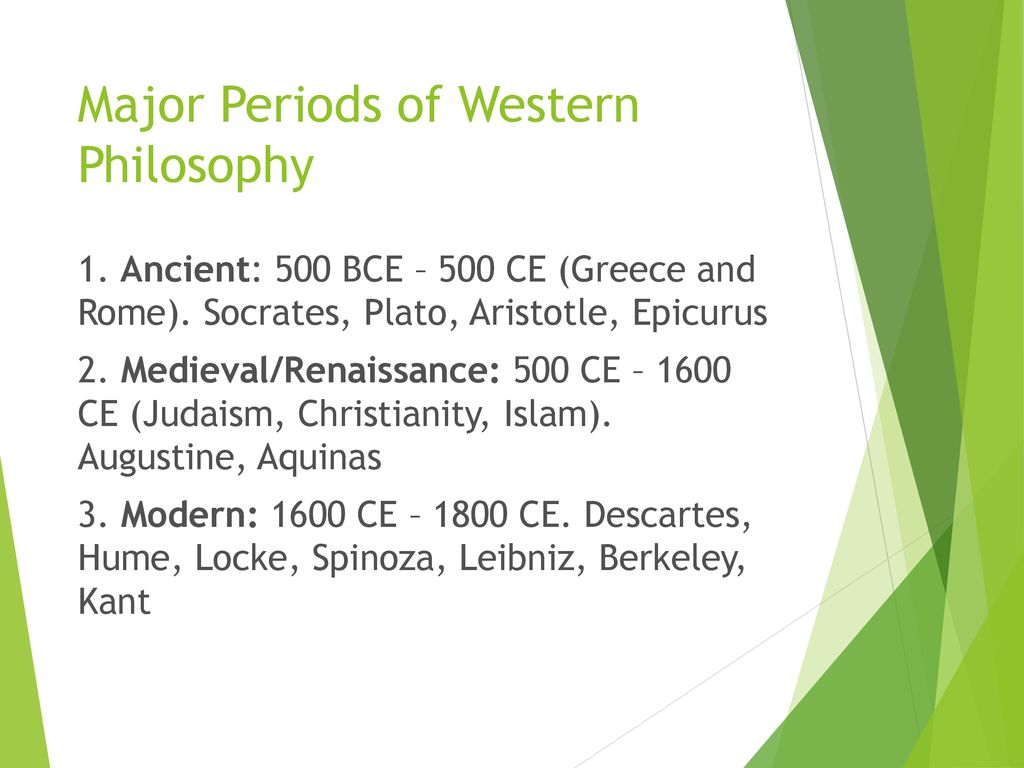 Major Periods of Western Philosophy - ppt download