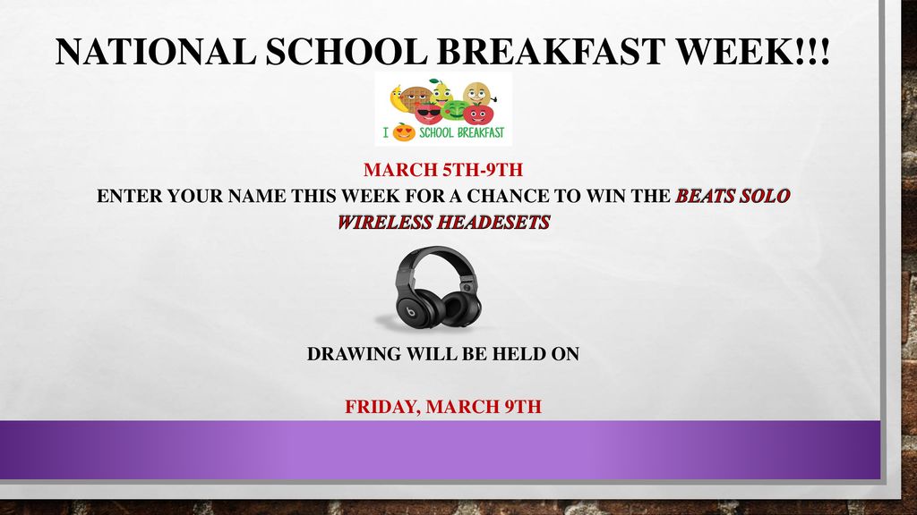 National School Breakfast Week!!!