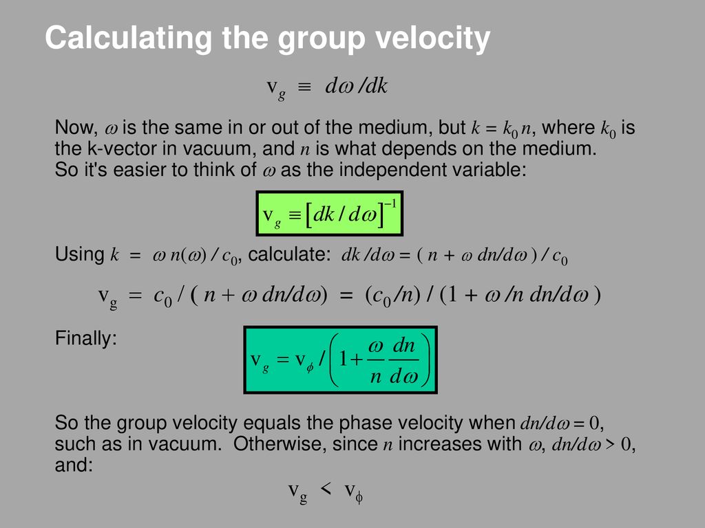 Standing Waves Beats And Group Velocity Ppt Download
