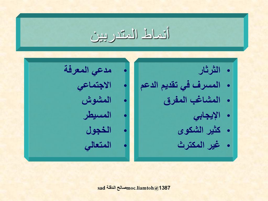 مهارة التعامل مع أنماط المتعلمين