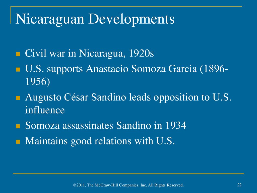 Nicaraguan Developments