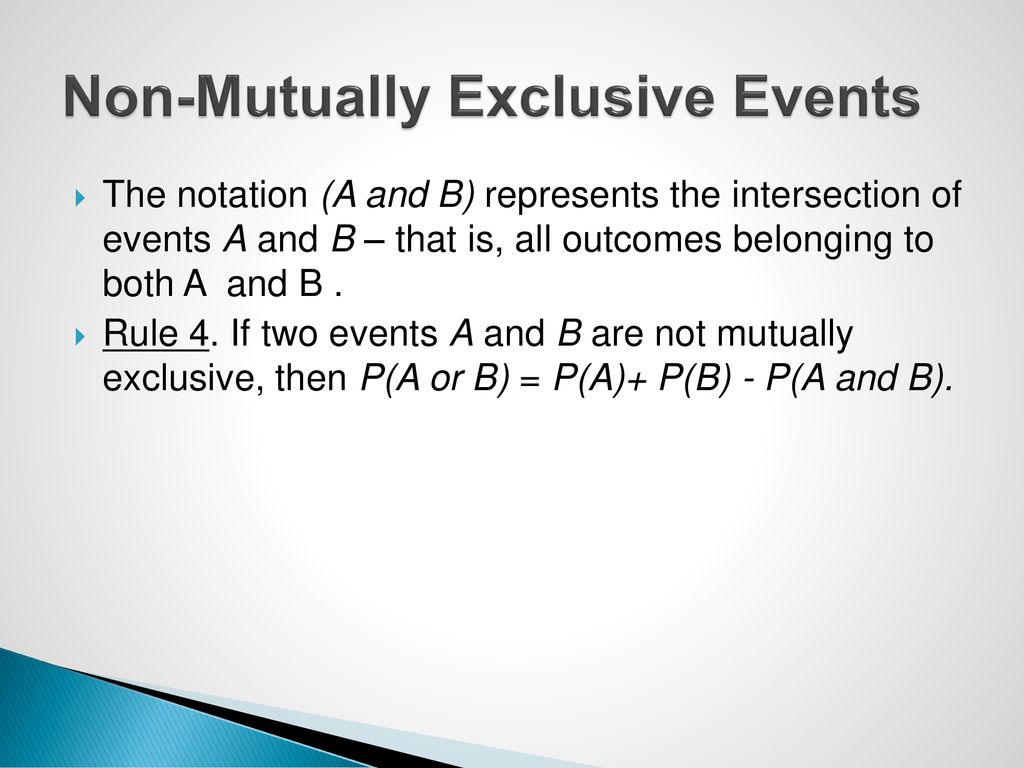 Non-Mutually Exclusive Events