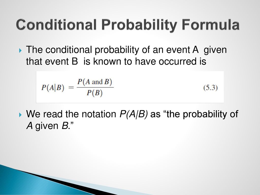 Conditional Probability Formula