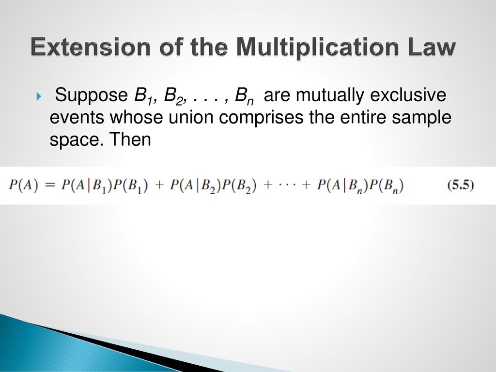Extension of the Multiplication Law