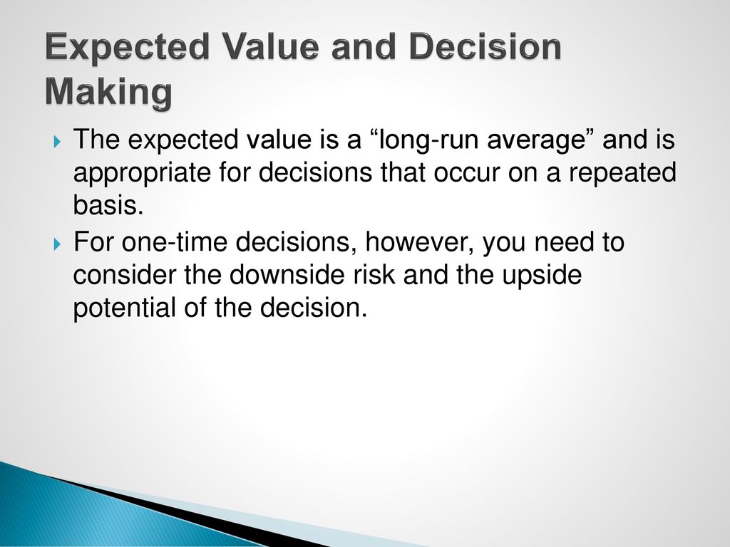 Expected Value and Decision Making