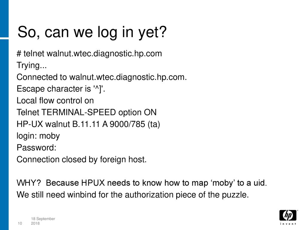 A Simple Single Sign On Method For Hp Ux And Active Directory Domains Using Kerberos Client And Winbind Don Mccall Hp Wtec Ppt Download