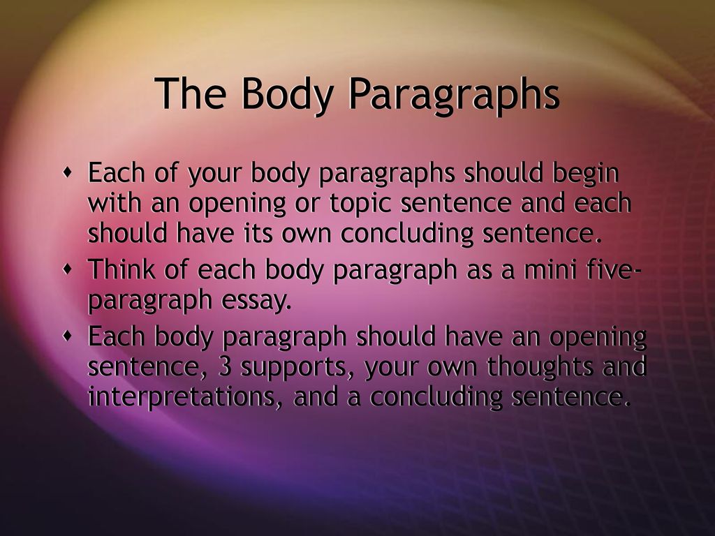 Writing The Research Paper Ppt Download the-body-paragraph-ppt-download