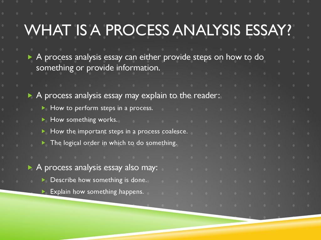 how to start a process analysis essay