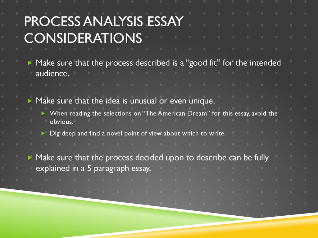 Writing a Process Analysis Essay - ppt download