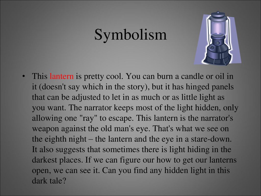 What does a lantern symbolize in literature?