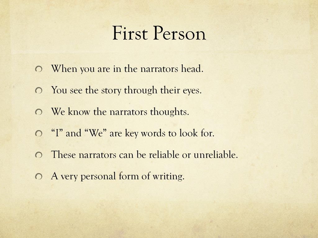 The eyes of the narrator ppt download