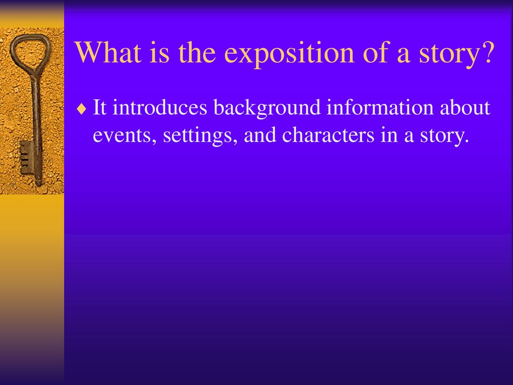 What is the exposition of a story