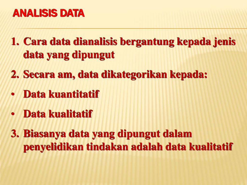 Kaedah Analisis Data Kuantitatif
