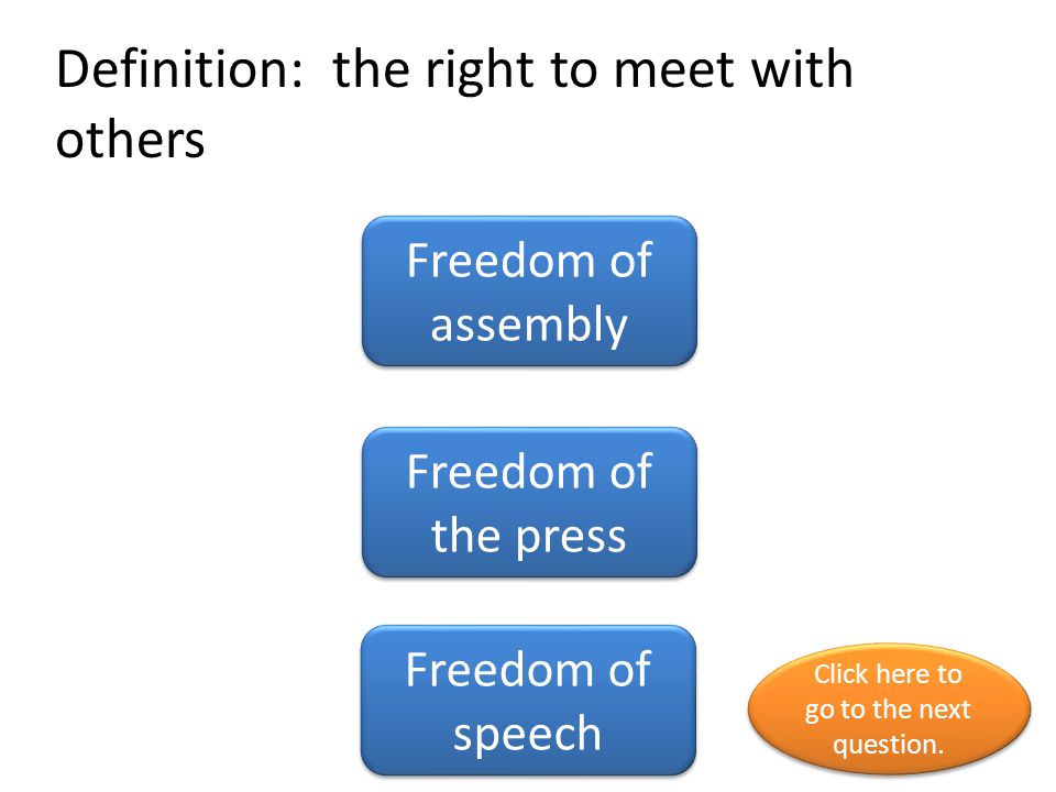 Definition: the right to meet with others