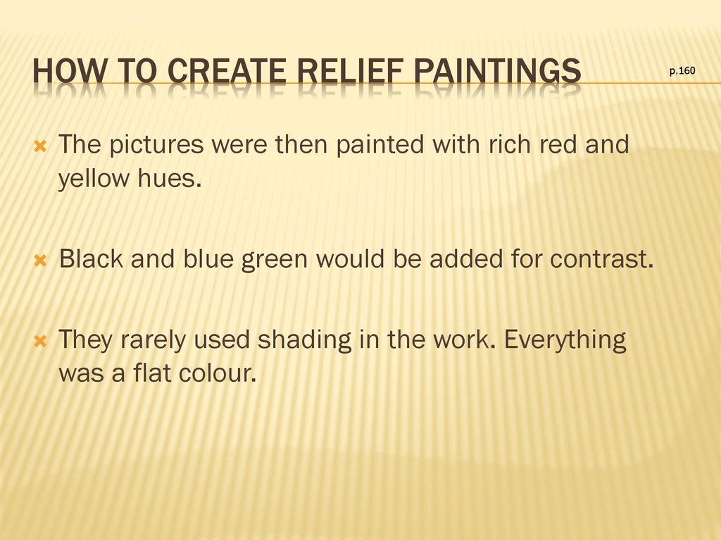 How To Create Relief Paintings