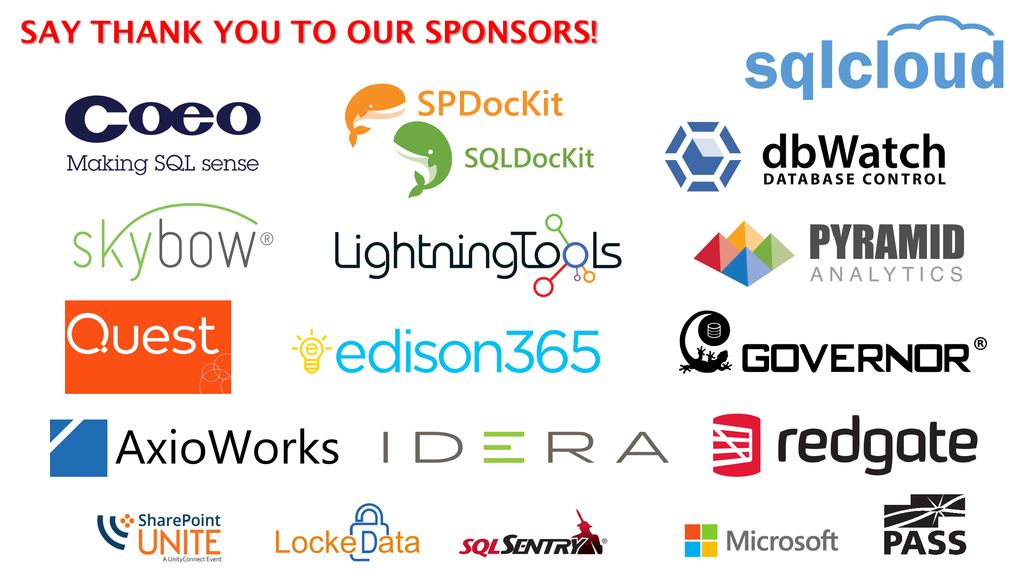 SAY THANK YOU TO OUR SPONSORS!