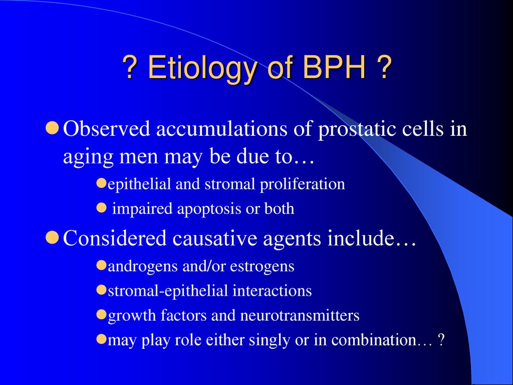 etiology of benign prostatic hyperplasia)