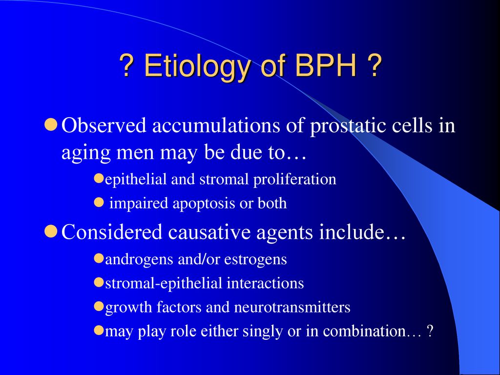 prostatic hyperplasia etiology)