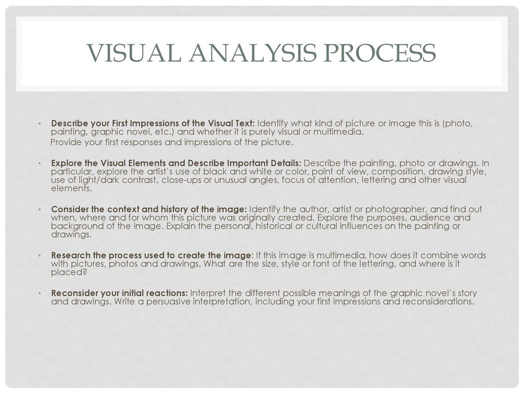 Visual Analysis Process - ppt download