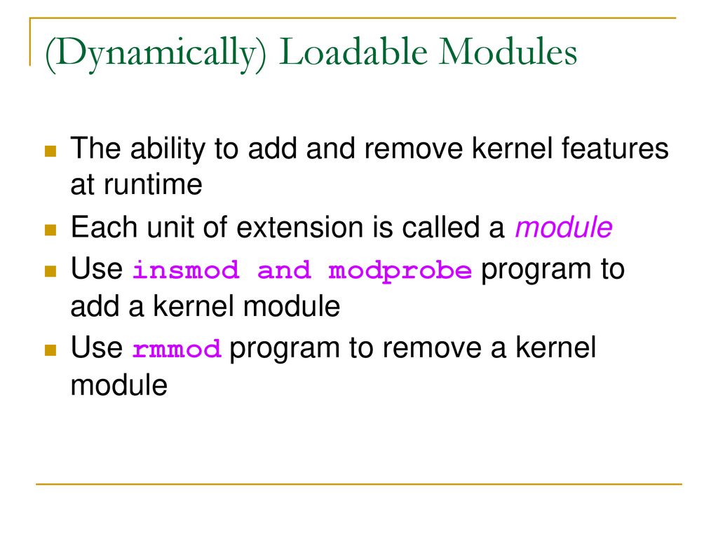 Introduction to the kernel and device drivers ppt download