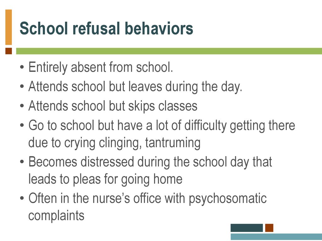 School refusal behaviors