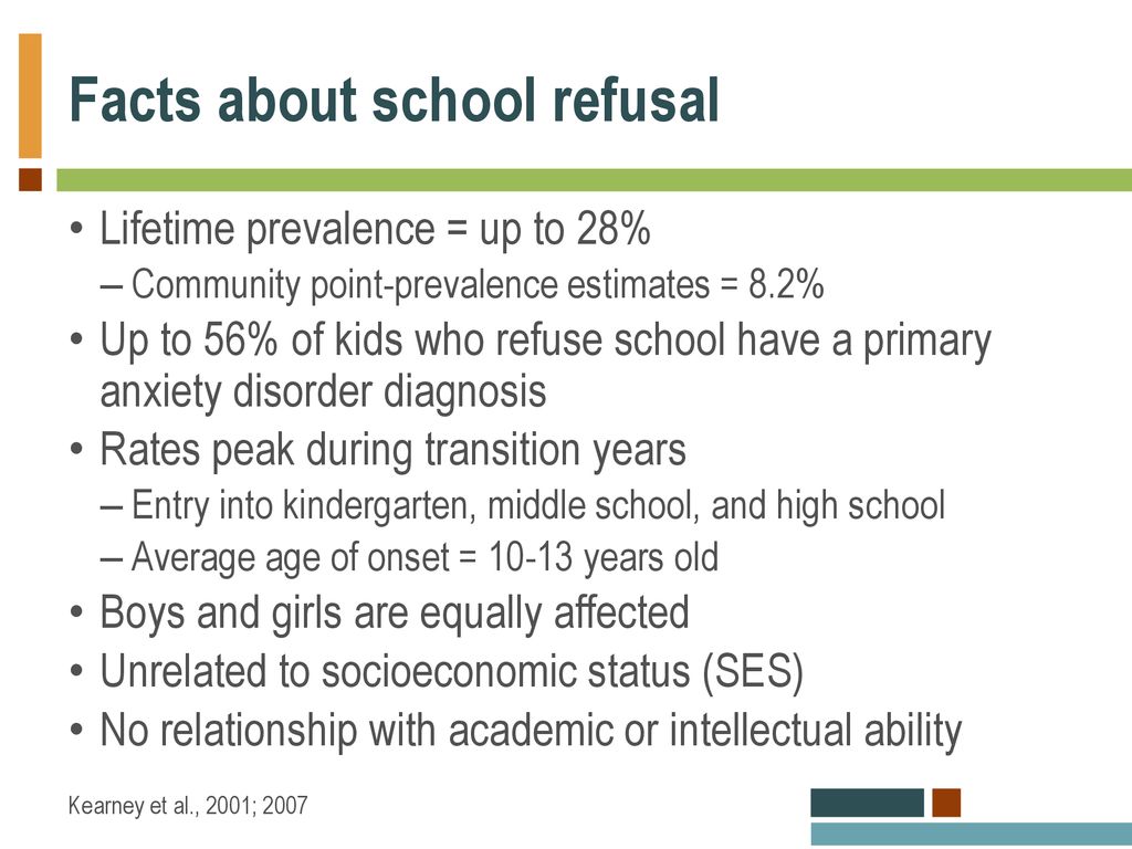 Facts about school refusal