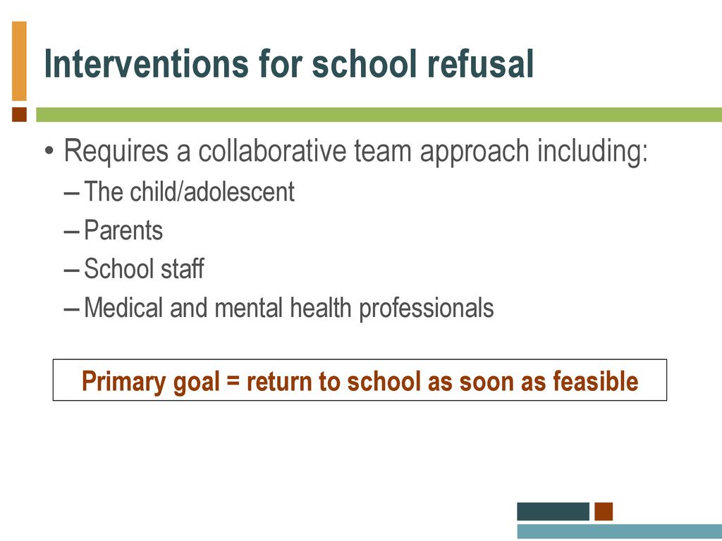 Interventions for school refusal