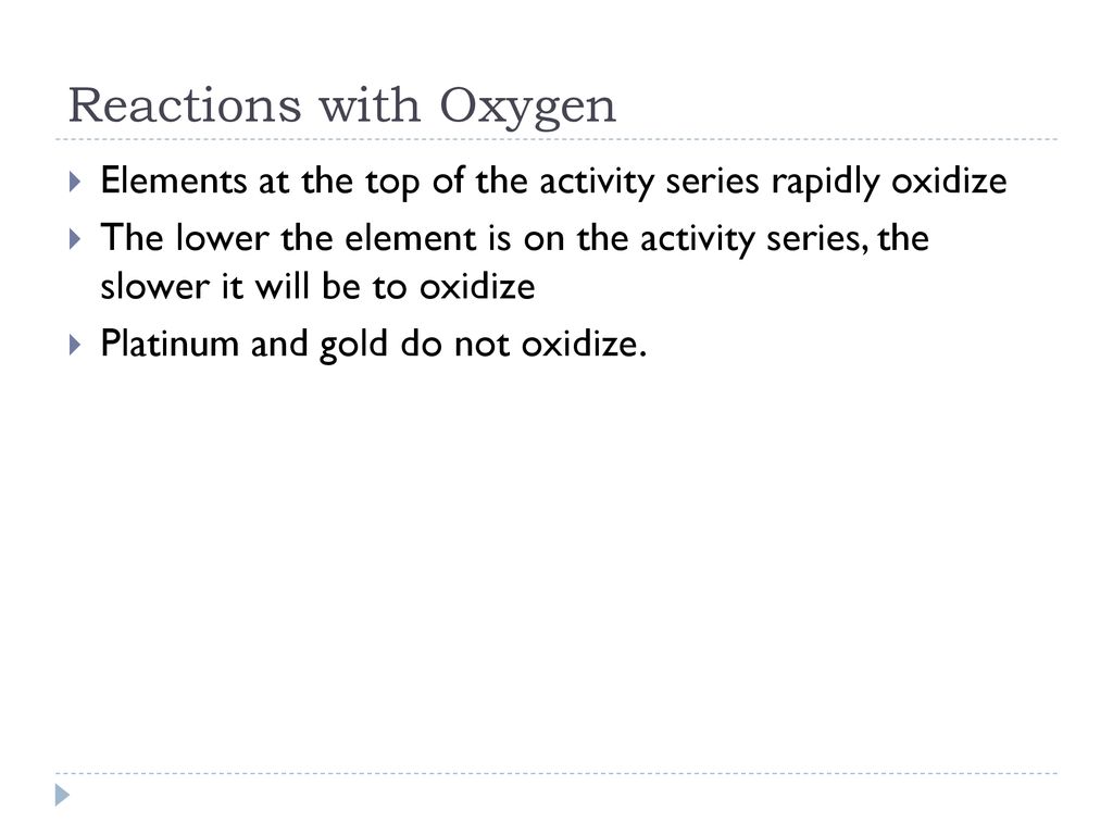Activity series foothill chemistry ppt download