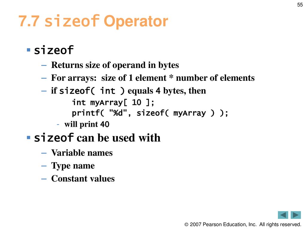 Chapter 7 from “C How to Program