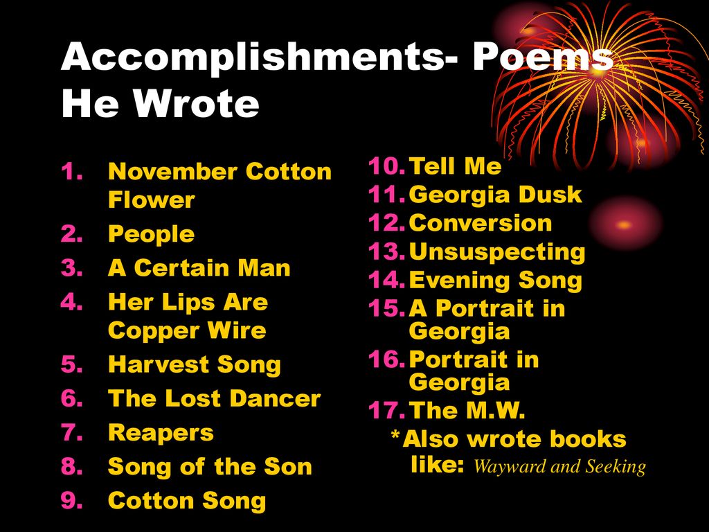 Jean Toomer Poet during Harlem Renaissance. - ppt download
