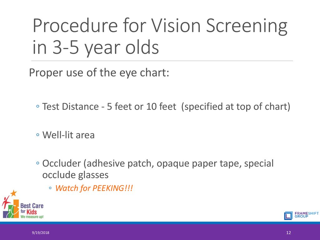 Vision Screening Chart