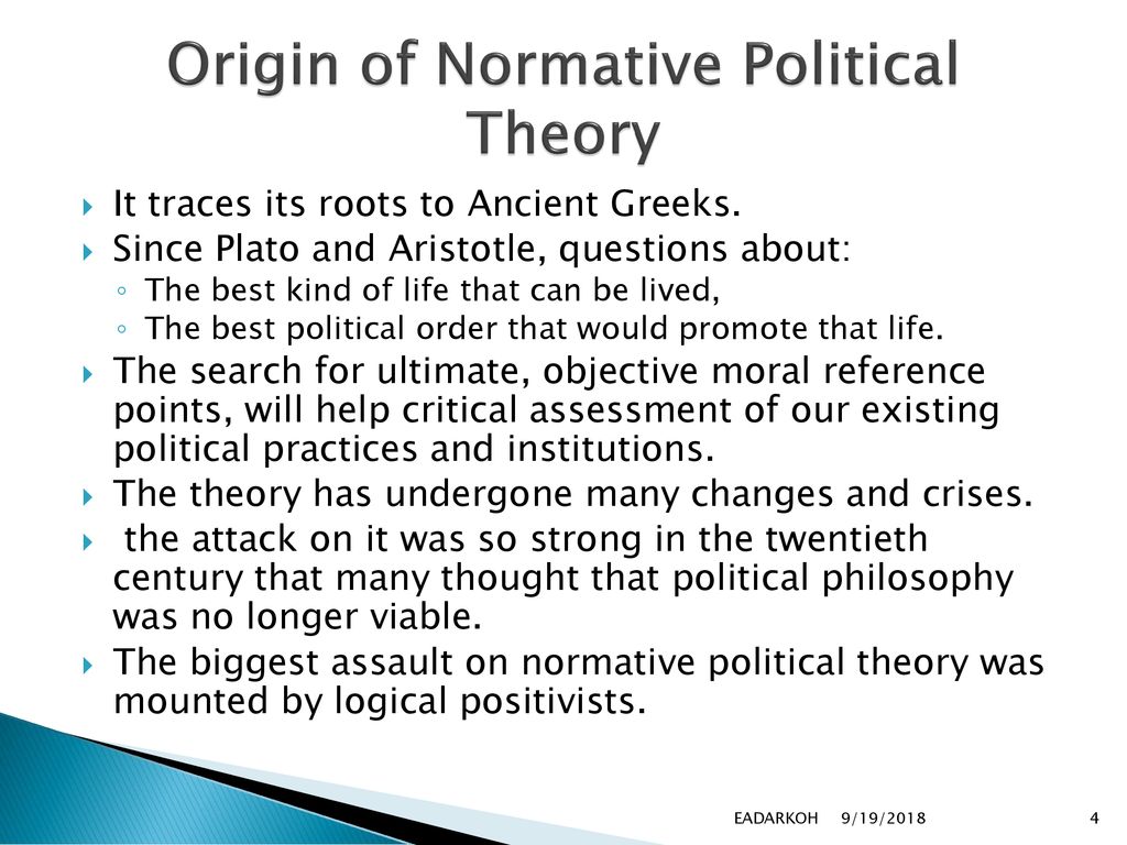 normative approach to political science