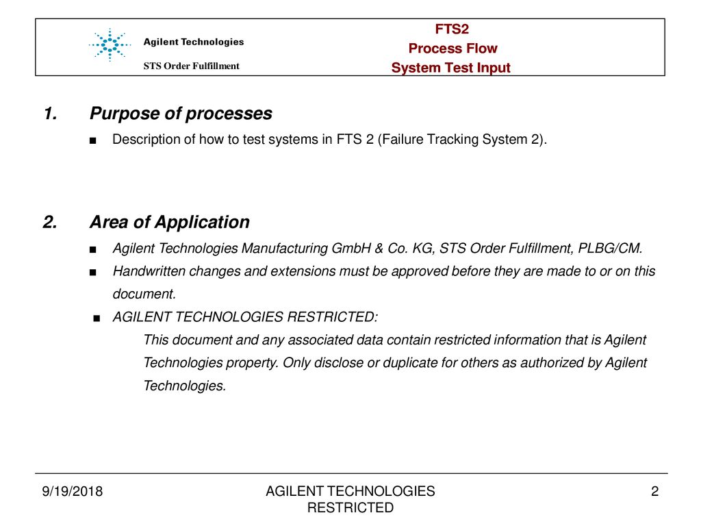 FTS 2 (Failure Tracking System) System Test Process Flow ppt download