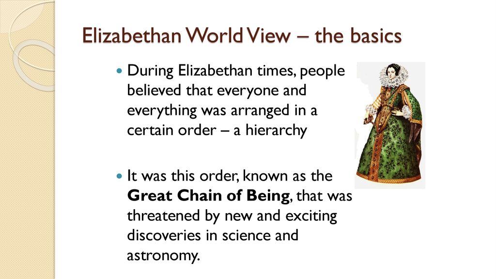 Elizabethan World View – the basics