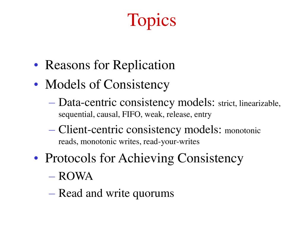 Consistency and replication ppt download